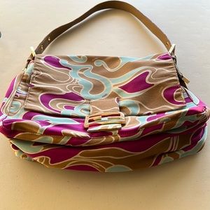 Vintage Fendi Satin Psychedelic Baguette